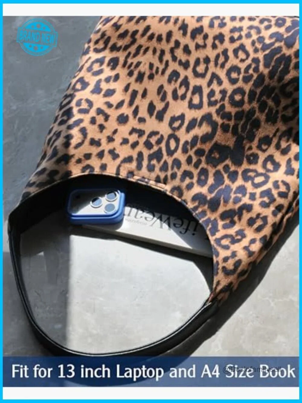 Leopard Print Hobo Bag Slouchy Magnetic Closure Lightweight Shoulder Tote Purse